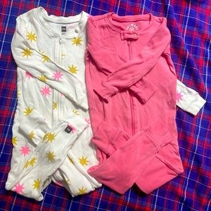 Tea Collection and Primary footless zip rompers